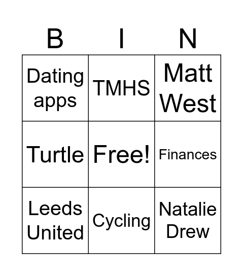 Ain’t no party like… Bingo Card