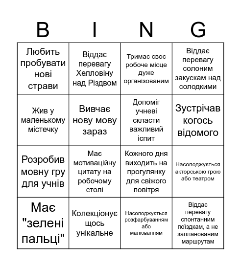 DIALOGUE TEAM-BUILDING 2 Bingo Card