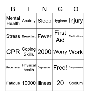 Trivia Bingo Card