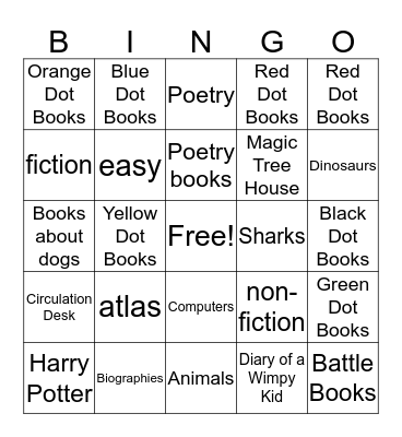 LIBRARY BINGO Card