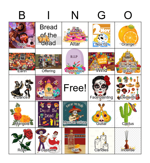 Day of the Dead Bingo Card
