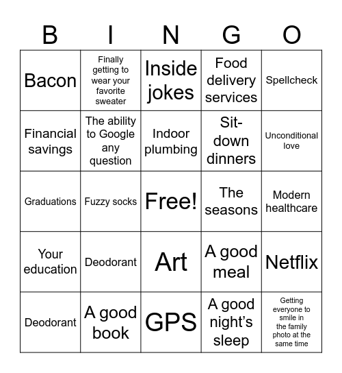 Thanks Giving Bingo Cards Bingo Card