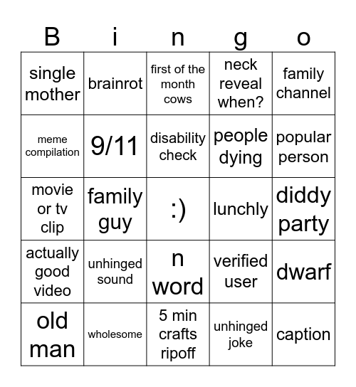 toktok target audience bingo Card