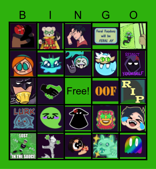 Haunting Heroes Emoji Bingo! Bingo Card