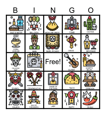 Day of the Dead Bingo Card