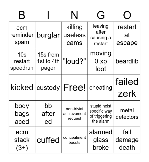 pub stelf Bingo Card