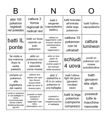 pokemon radical red randomizer bingo Card