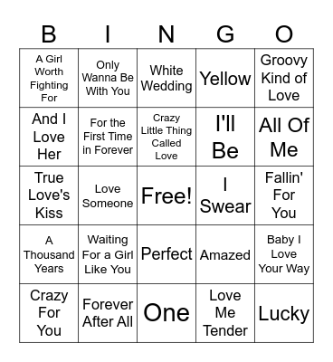 Bridget's Shower #1 Bingo Card
