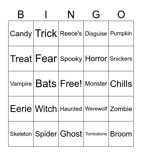 Team Bingo Card