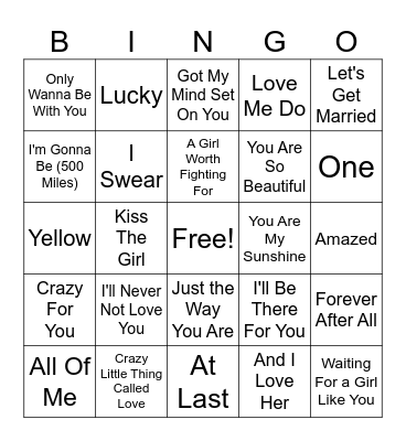 Bridget's Shower #1 Bingo Card