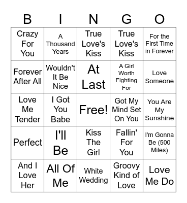 Bridget's Shower Bingo Card