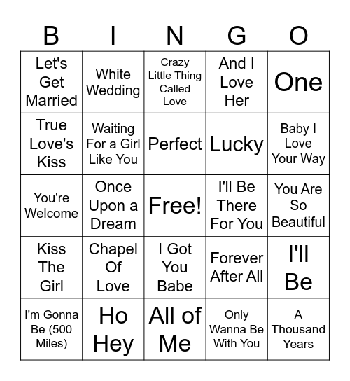 Bridget's Shower #1 Bingo Card