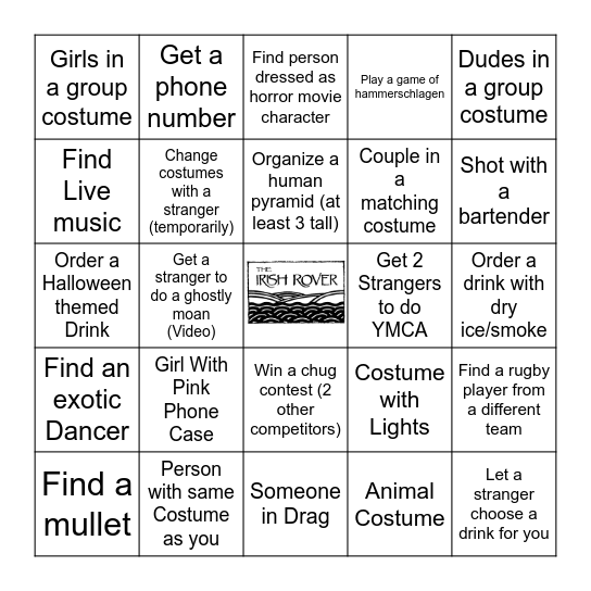 Denver Harlequin Broadway Bingo Card