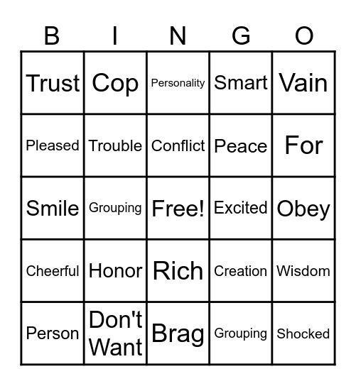 ASL Bingo Card
