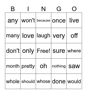 Bingo Card