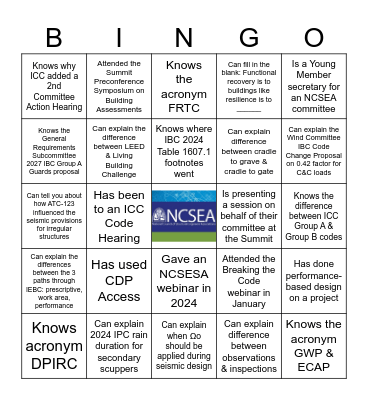 CAC / Sustainable Design / Resilience Bingo Card