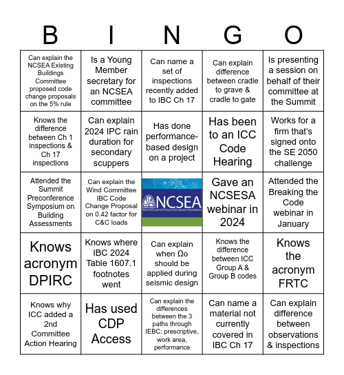 CAC / Sustainable Design / Resilience Bingo Card