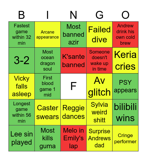 lonk Bingo Card