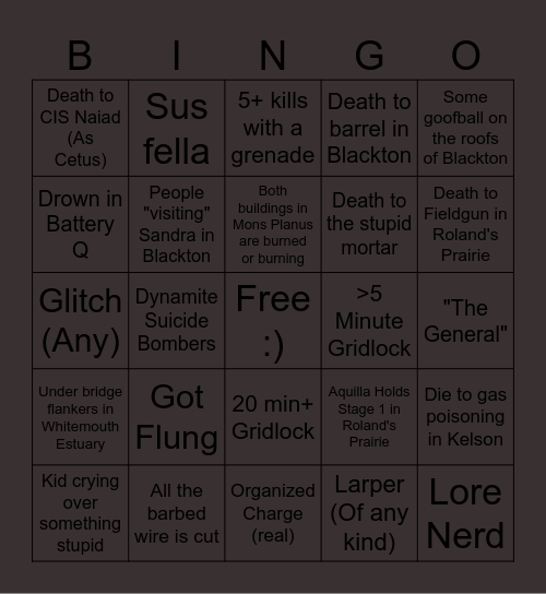 CENTAURA BINGO Card