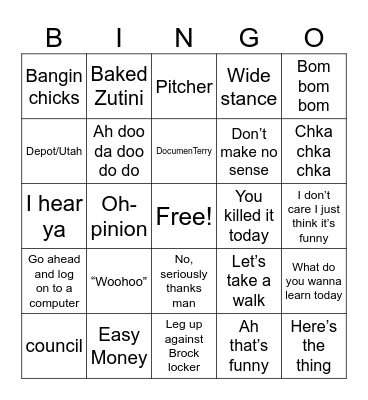Timmy Bingo Card