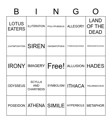 EPIC BINGO Card