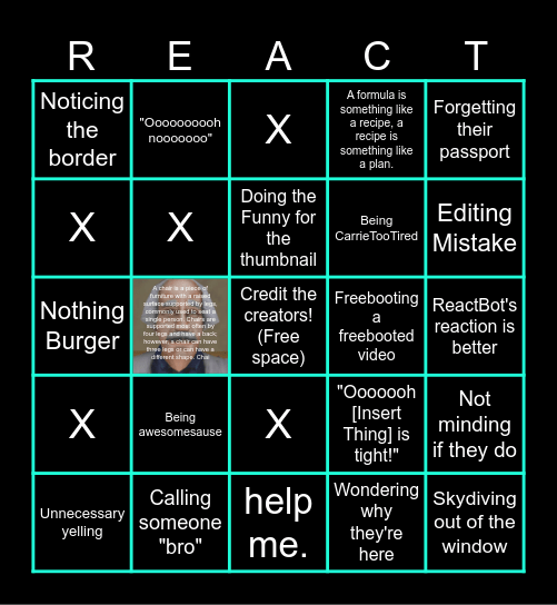 BBBingo Nights Bingo Card