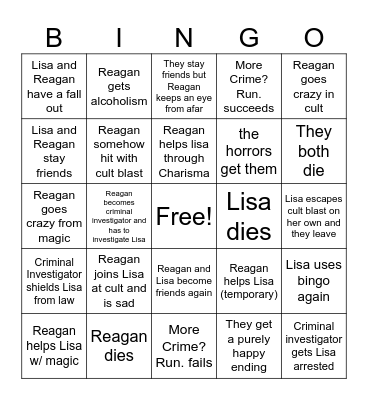 Reagan Distinct Bingo Card
