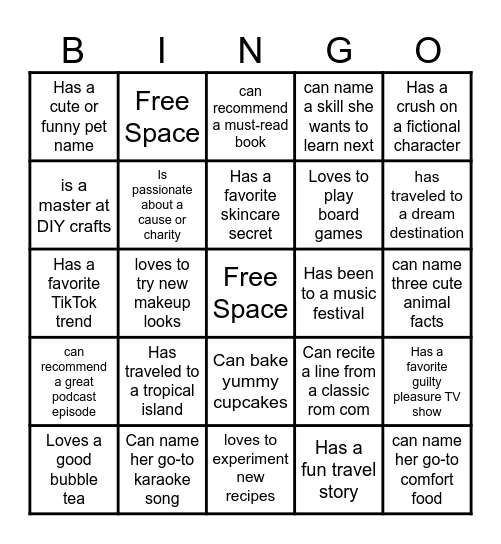The Bingo Card