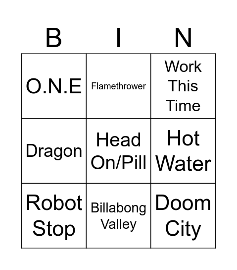 LA Forum Bingo Card