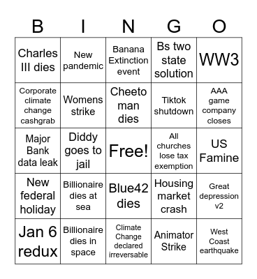 2025 Bingo Card