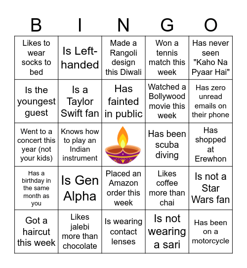 Find the Guest Bingo Card