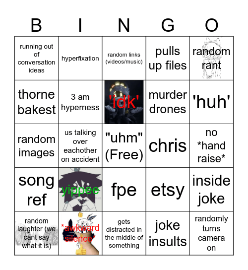 yippee Bingo Card