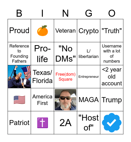Troll/Bot Bingo Card