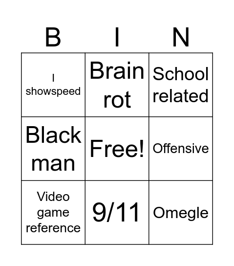 Insta bingo Card