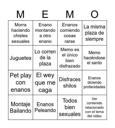 Bingo Aponte Bingo Card