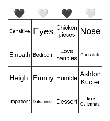 P & S Bachelors Bingo Card