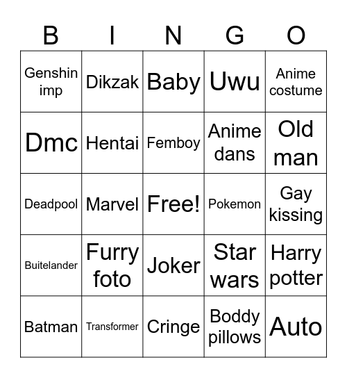 Facts Bingo Card