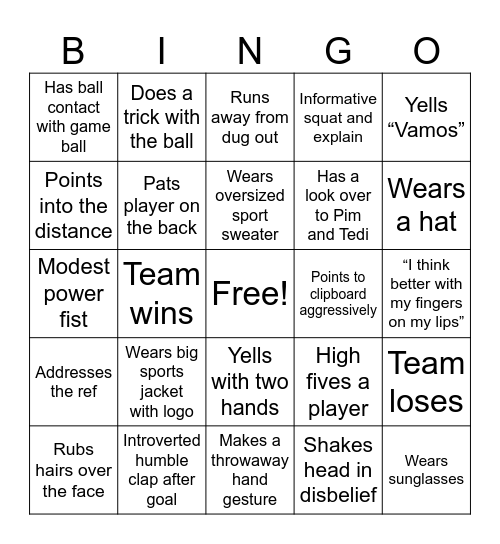 Mees Bingo Card