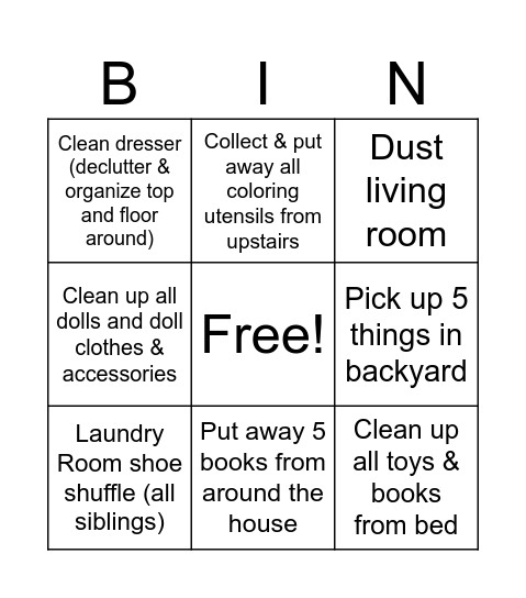 Marta Bingo Card