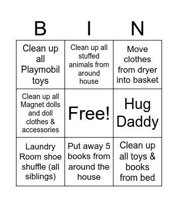 Mary Bingo Card