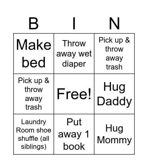 Christian Bingo Card