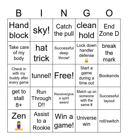 SIMONE MEISNERE #99 Bingo Card