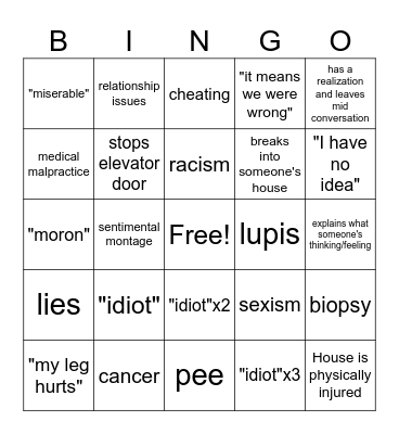 House Bingo Card