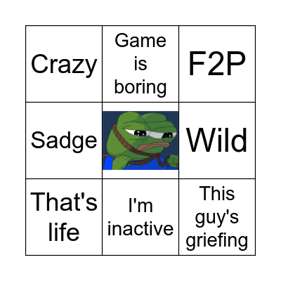 Fela's BS Bingo Card