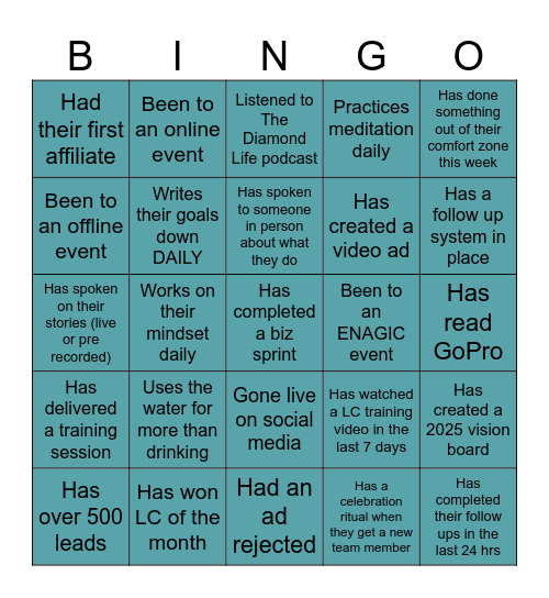 LC BINGO! Bingo Card