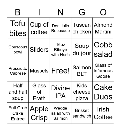 Server Bingo Card