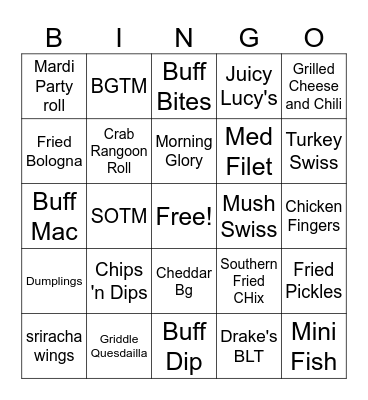 Drake's Bingo Card