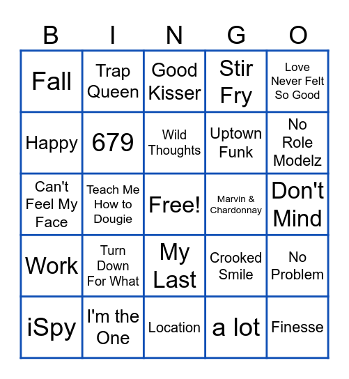 Bingo & Beats - Game 2 (2010s) Bingo Card
