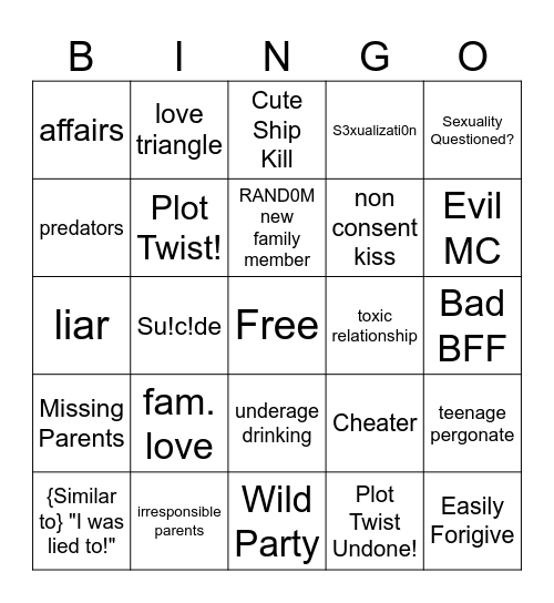 Camp 0r Cringe |Athena P| Bingo Card