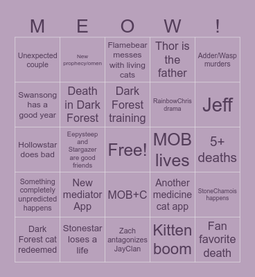 Galaxyclan Bingo Card
